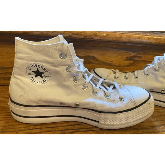 Converse Chuck Taylor All Star Platform High White Women’s 10.5 - Picture 4 of 9